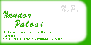 nandor palosi business card